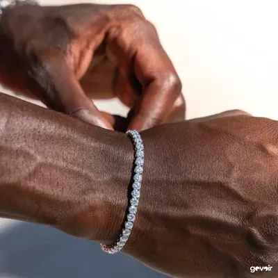Tennis bracelet, 3mm and 5mm