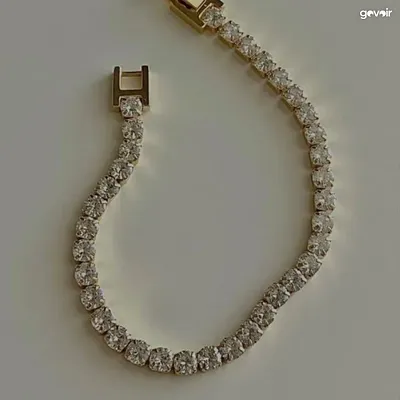 Tennis bracelet, 3mm and 5mm, 2