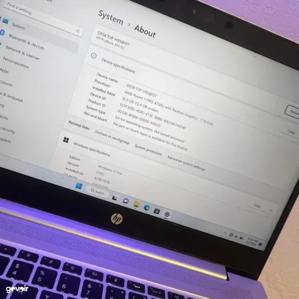 HP ProBook 14", Ryzen 7 Pro, 16GB RAM, 256GB SSD, 5