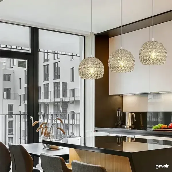 Crystal pendant lights, 2
