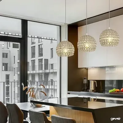 Crystal pendant lights, 2