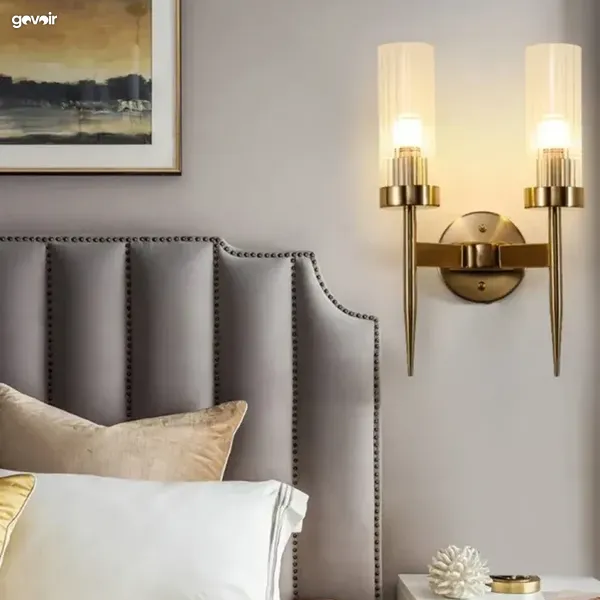 Gold wall lamps, E27, 2