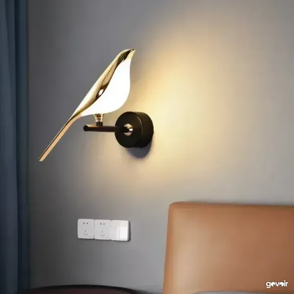 Bird shape LED wall lamps, 4