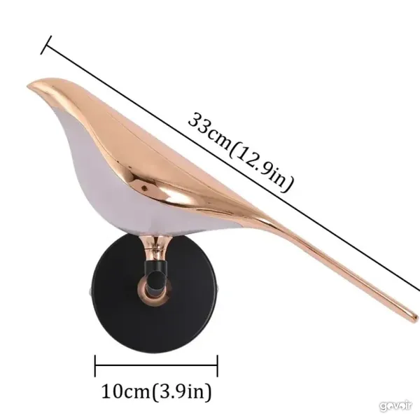 Bird shape LED wall lamps, 3