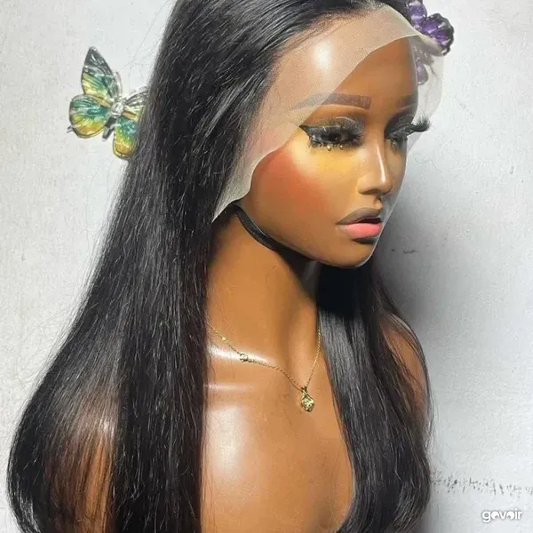16 inch silky straight human hair wig, 4