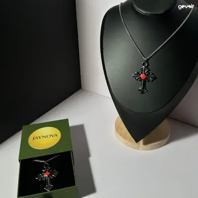 Jaynova stainless steel cross necklaces with box