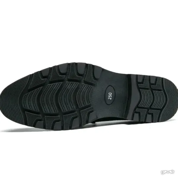 Men's black woven loafers, 3