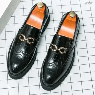 Men's brogue leather loafers, 2