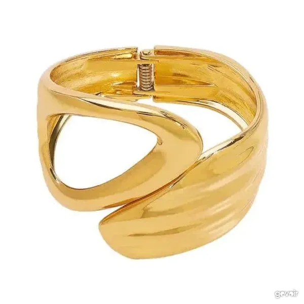Chunky bangles, gold and silver, 4