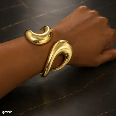 Chunky bangles, gold and silver, 8