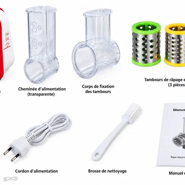 RÂPE ÉLECTRIQUE MULTIFONCTION POUR ALIMENTS, 2