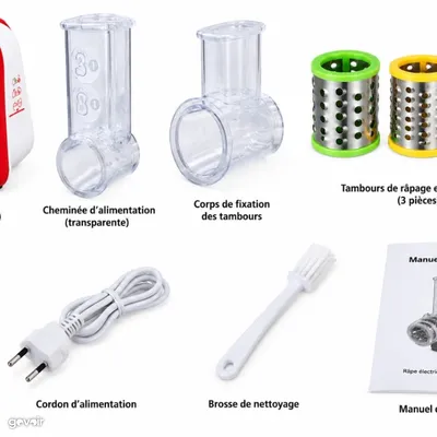 RÂPE ÉLECTRIQUE MULTIFONCTION POUR ALIMENTS, 2